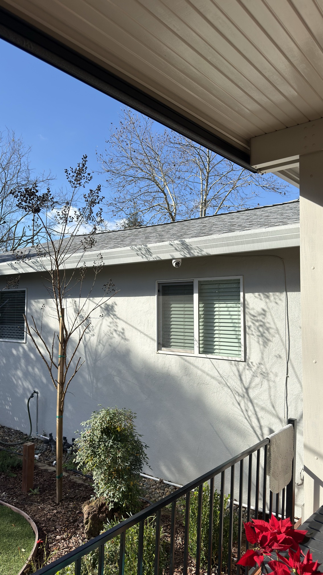 Backyard security camera installation in Citrus Heigts property