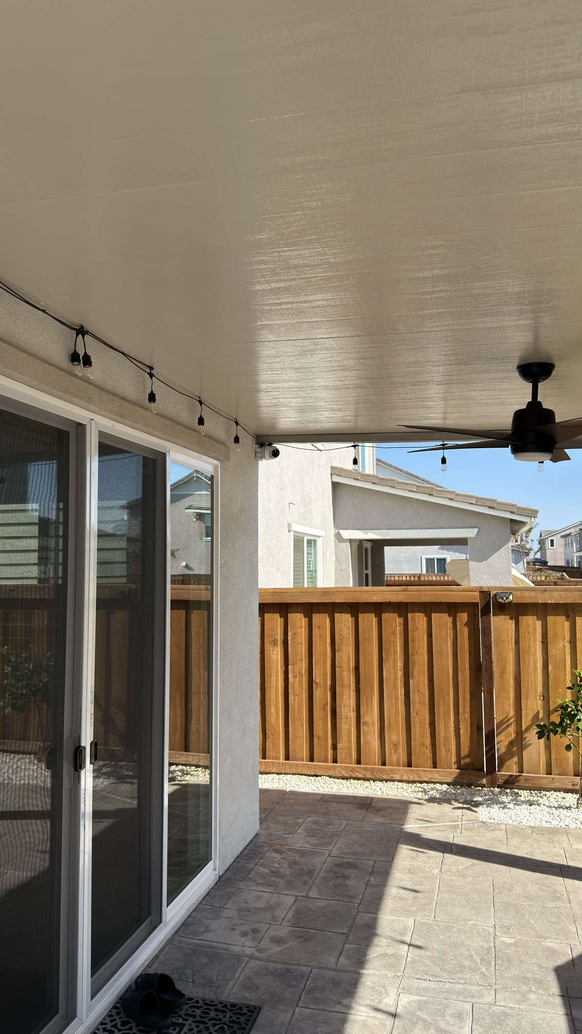 Backyard security camera installation in Elk Grove property