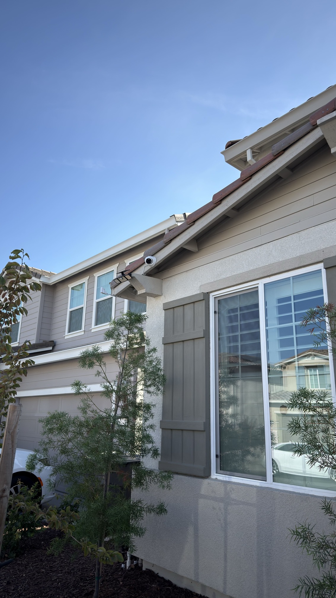 Front door security camera installation in Elk Grove home